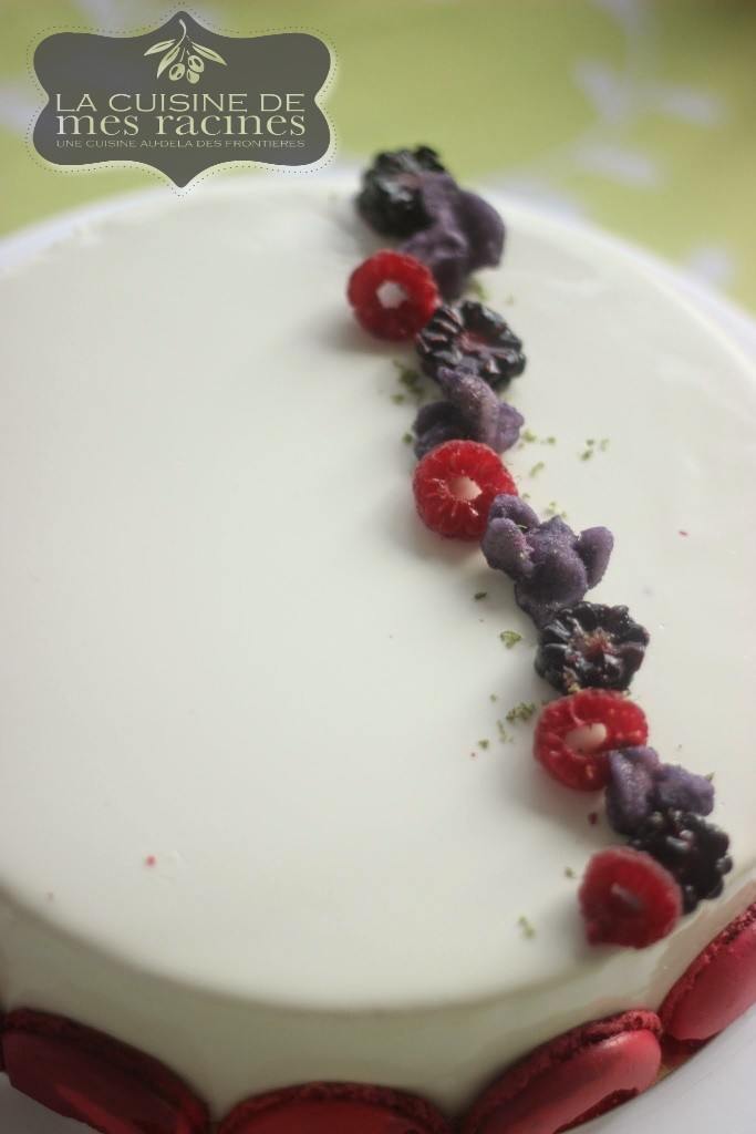 entremets framboise violette